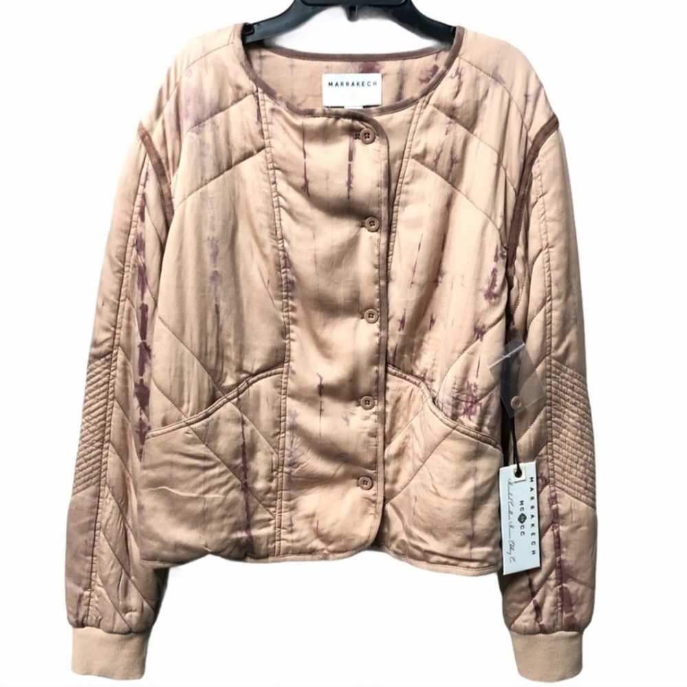 NWT Anthropologie MARRAKECH Tye Dye Quilted Jacket